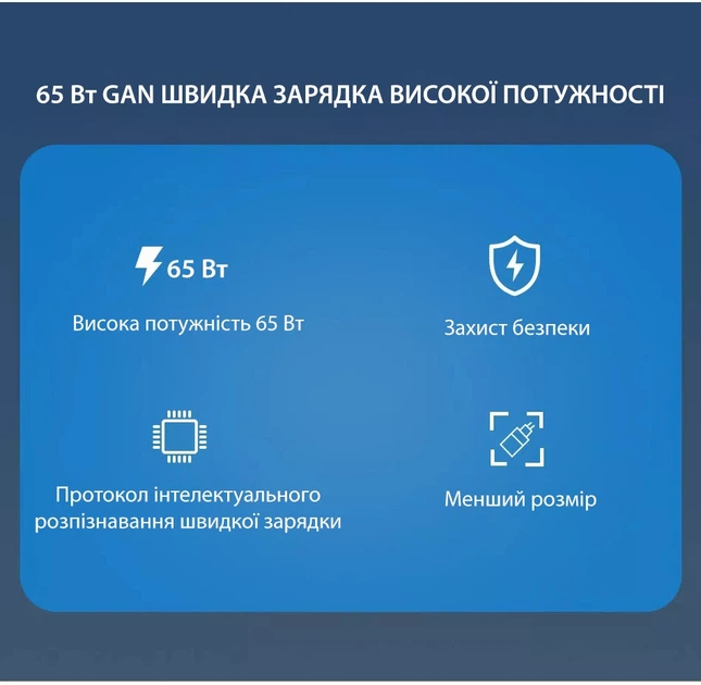 Сетевое зарядное устройство GaN адаптер с быстрой зарядкой зарядка для телефона смартфона PD 4.0 33 Вт + QC 3.0 USB 33 Вт USLION UD7568 Black - Фото 4 Сетевое зарядное устройство GaN адаптер с быстрой зарядкой зарядка для телефона смартфона PD 4.0 33 Вт + QC 3.0 USB 33 Вт USLION UD7568 Black - изображение 4