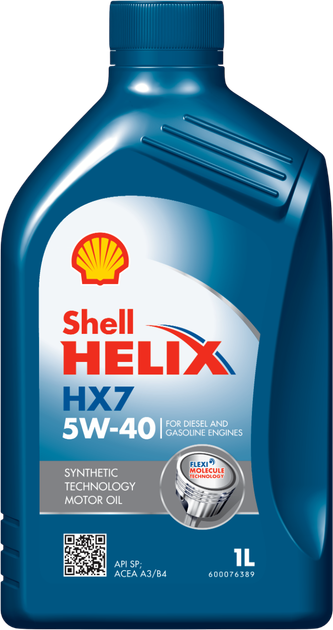 Моторное масло Shell Helix HX7 5W-40 1 л (ТОВ-У001595) - Фото 1 Моторное масло Shell Helix HX7 5W-40 1 л (ТОВ-У001595) - изображение 1