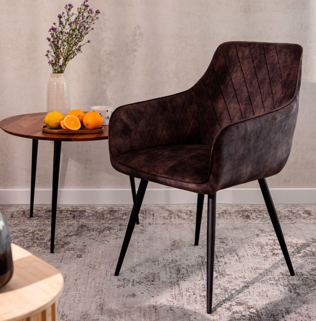 Krzesło do kuchni i salonu HOMLA 894485 SATORI 57 x 59 x 84 cm Brązowe (5904183894485) - obraz 7