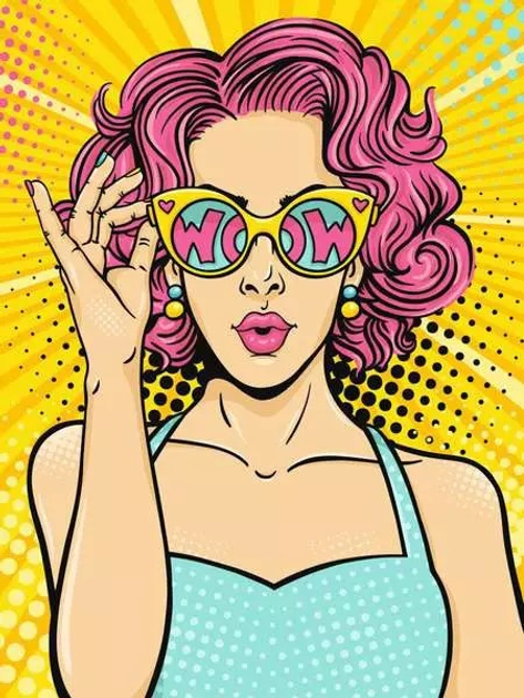 Malowanie po numerach Ravensburger CreArt Pop Art Collection Kobieta w okularach 30 x 40 cm (4005556258574) - obraz 2