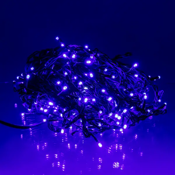 Уличная гирлянда бахрома 12 м 200 led черный провод Синий 12MBBL - изображение 3