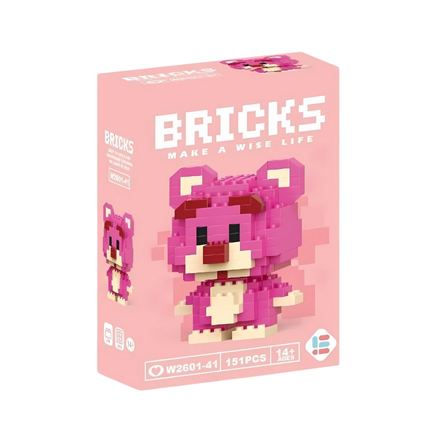 Конструктор фигурка Пиксели BRICKS медведь Лотсо История игрушек
