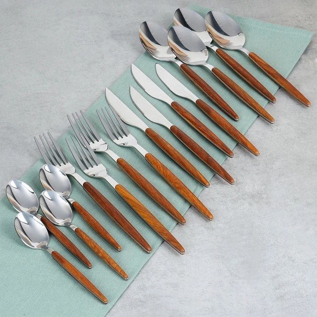Набір столових приборів Excellent Houseware сталевий 16 шт (8721037111140) - зображення 5