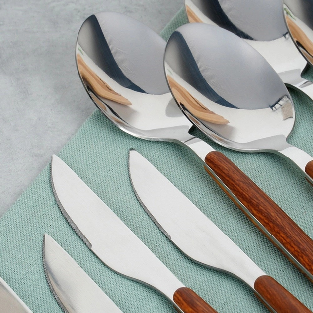 Набір столових приборів Excellent Houseware сталевий 16 шт (8721037111140) - зображення 7