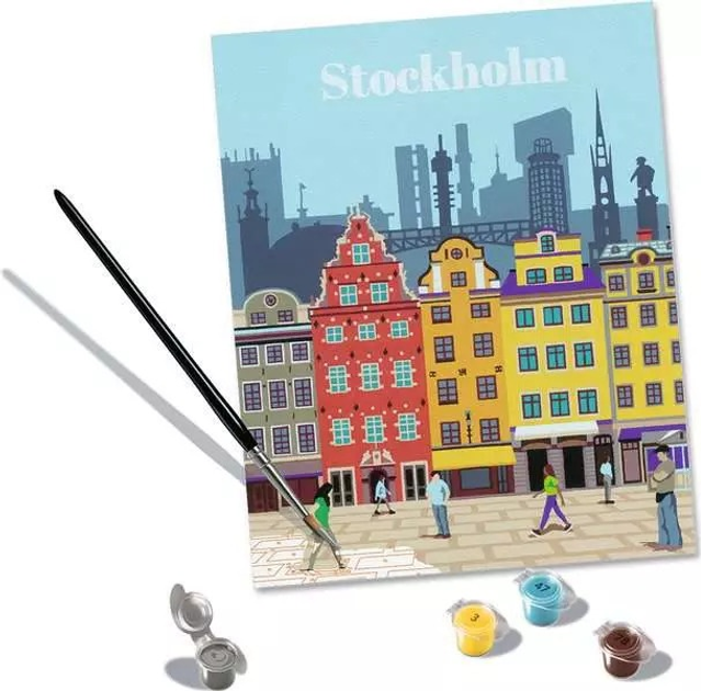 Malowanie po numerach Ravensburger CreArt Sztokholm 24 x 30 cm (4005556235209) - obraz 3