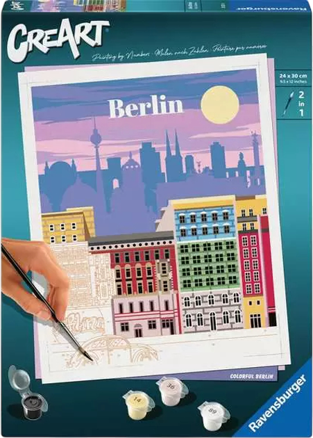 Malowanie po numerach Ravensburger CreArt Berlin 24 x 30 cm (4005556255214) - obraz 1