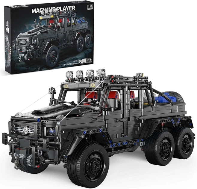 Конструктор MERCEDES-BENZ G63 AMG 6x6, 3300 деталей, 1:8, коллекционная модель (RAEL LE-J901 Black) - изображение 2