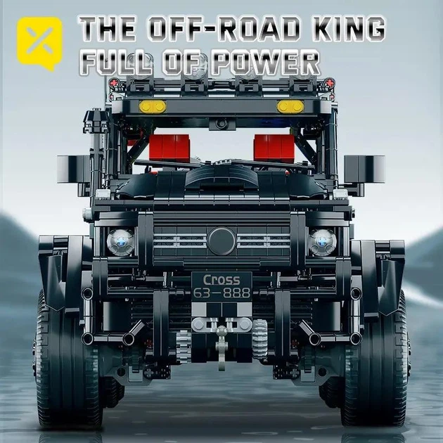 Конструктор MERCEDES-BENZ G63 AMG 6x6, 3300 деталей, 1:8, коллекционная модель (RAEL LE-J901 Black) - изображение 7