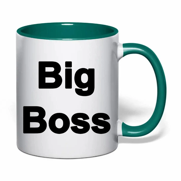 Чашка с печатью "Big Boss" (цвет тёмно-зеленый) (32746) - Фото 2 Чашка с печатью "Big Boss" (цвет тёмно-зеленый) (32746) - изображение 2