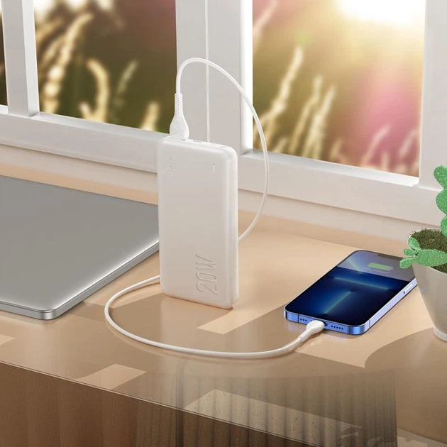 Павербанк Hoco J87 10000 mAh 20W Power Bank Белый - Фото 1 Павербанк Hoco J87 10000 mAh 20W Power Bank Белый - изображение 1