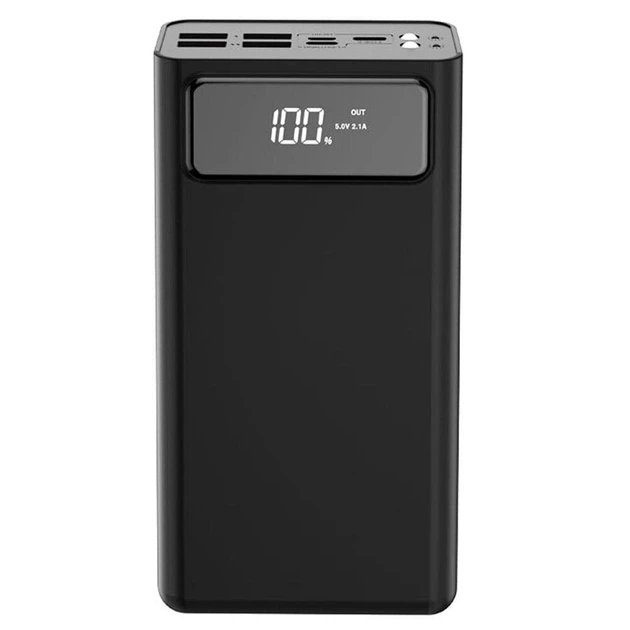 Павербанк XO PR125 50000mAh 2A Power Bank Чорний - Фото 2 Павербанк XO PR125 50000mAh 2A Power Bank Чорний - зображення 2