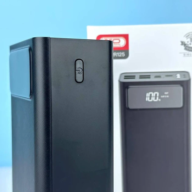 Павербанк XO PR125 50000mAh 2A Power Bank Чорний - Фото 9 Павербанк XO PR125 50000mAh 2A Power Bank Чорний - зображення 9