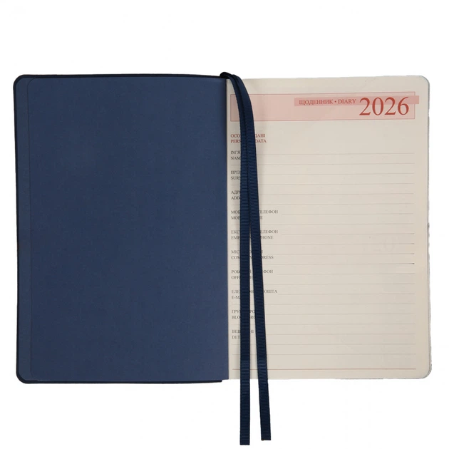 Щоденник датований Leo Planner Leader А5 368 сторінок на 2026 рік Синій (252689) - Фото 2 Щоденник датований Leo Planner Leader А5 368 сторінок на 2026 рік Синій (252689) - изображение 2