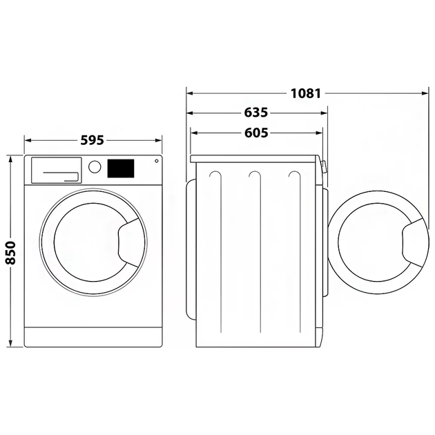 Whirlpool Прально-сушильна машина фронтальна, 11(7)кг, 1600, A, 60см, дисплей, пара, інвертор, білий - зображення 7