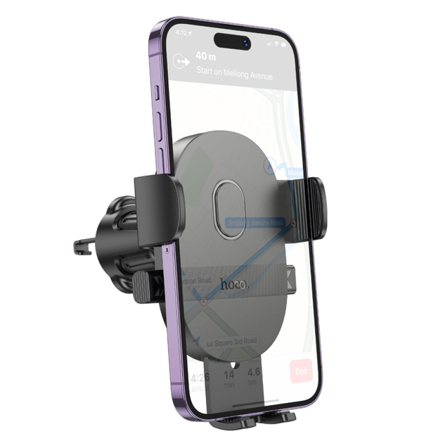 Держатель HOCO Mighty one-button Car holder (air outlet) H18 - Фото 2 Держатель HOCO Mighty one-button Car holder (air outlet) H18 - изображение 2