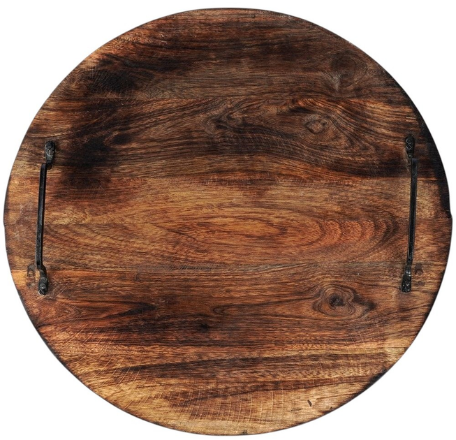 Taca Vilde drewniana z uchwytami 39 cm (8719987847578) - obraz 2