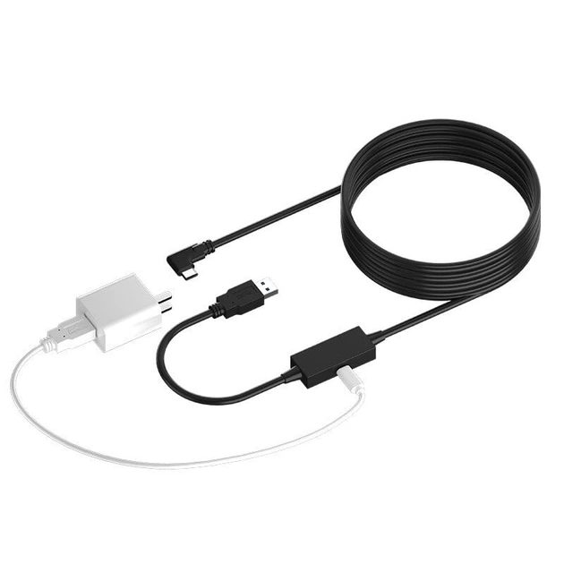 Кабель Oculus Link USB 3.2 для Meta Quest 2, 3, 3S, Pro, Pico 4 з подвійним живленням (бренд Folem) - 5 метрів - зображення 2
