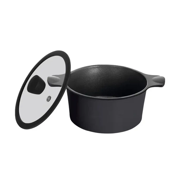 Кастрюля с крышкой Ringel Zitrone Black RG-2108-24/2 BL 5,8 л - Фото 2 Кастрюля с крышкой Ringel Zitrone Black RG-2108-24/2 BL 5,8 л - изображение 2