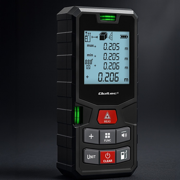Лазерний далекомір Qoltec 50687 LCD 120m (5901878506876) - зображення 5