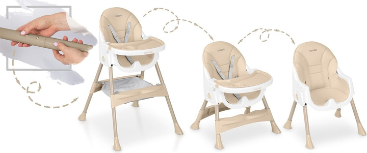Krzesełko do karmienia Ricokids Mani 3 w 1 Beżowe (5903890622152) - obraz 4