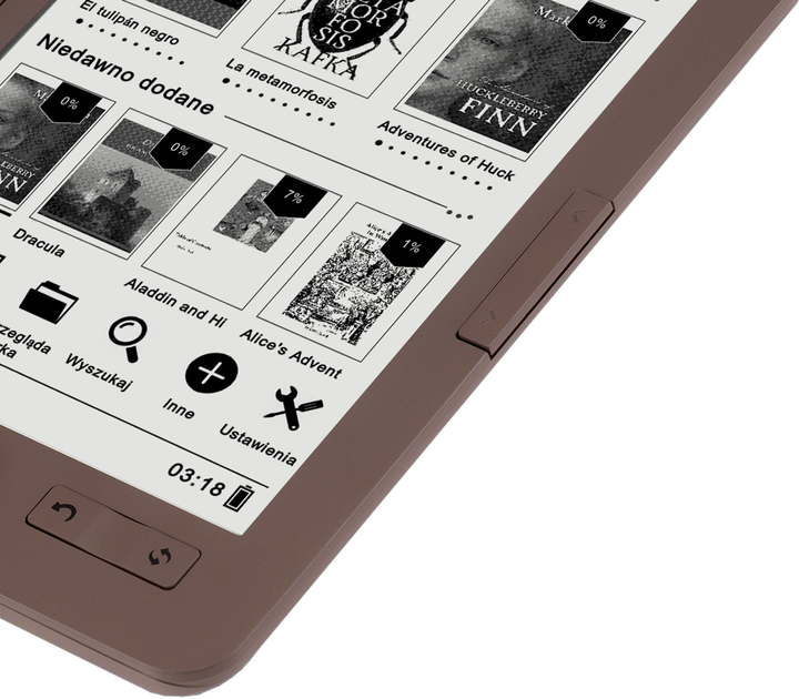 Czytnik e-booków BEMI Cognita+ 4GB With E-INK Carta Bronze (6972689174126) - obraz 6