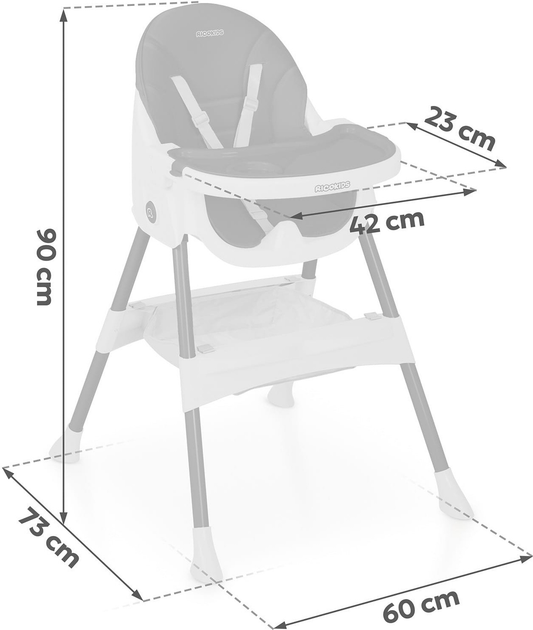 Крісло для годування Ricokids Mani 3 в 1 Чорне (5903890622121) - зображення 3