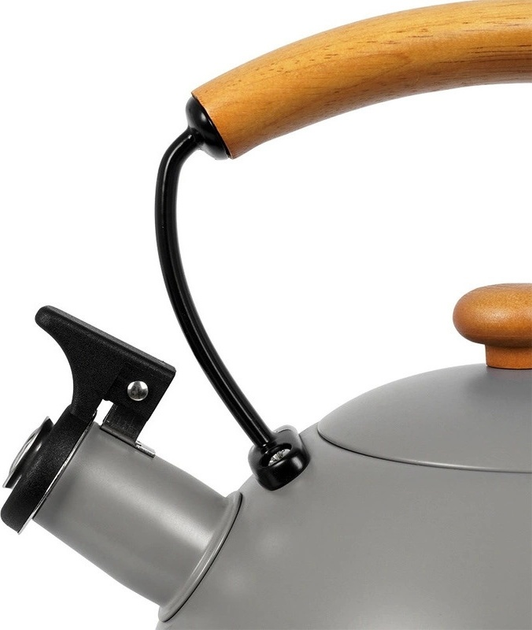 Чайник Orion Wooden зі свистком сталевий Сірий 2.9 л (8592381177805) - зображення 7