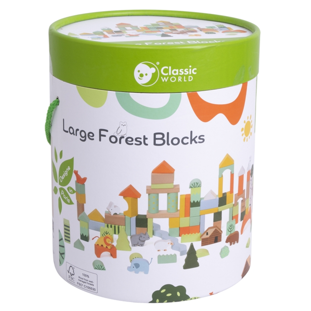 Klocki drewniane Classic World Leśny Świat 100 elementów (6927049022739) - obraz 2
