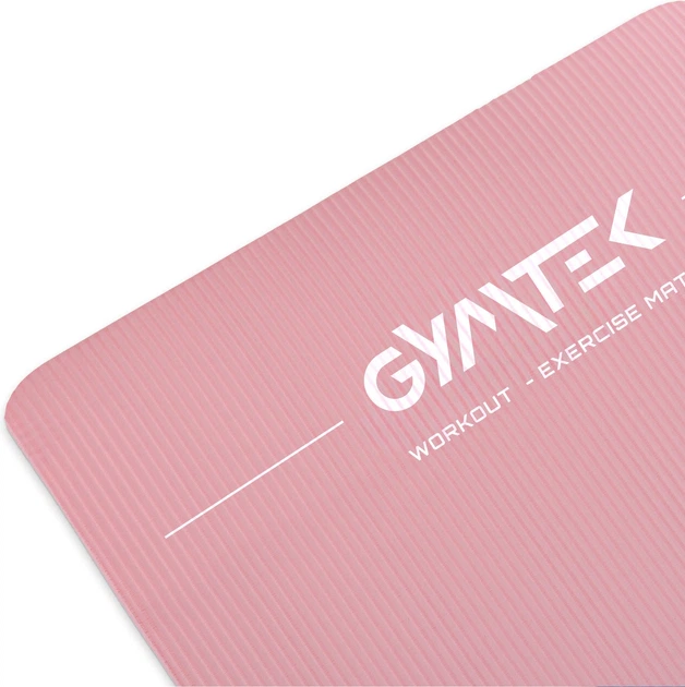 Коврик (мат) для йоги и фитнеса Gymtek NBR 1см розовый - изображение 5