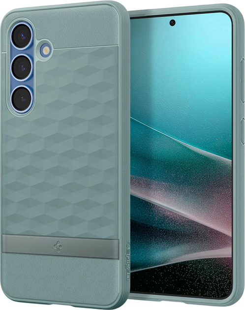 Etui plecki Spigen Parallax MagFit do Samsung Galaxy S25 Plus Sage Green (8809971238915) - obraz 1