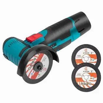 Болгарка аккумуляторная Lithium Electric Tool с 2 АКБ 2 диска 12V 2,0Ah 75 мм в кейсе Синий - Фото 3 Болгарка аккумуляторная Lithium Electric Tool с 2 АКБ 2 диска 12V 2,0Ah 75 мм в кейсе Синий - изображение 3