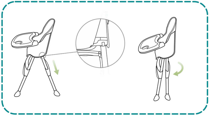 Krzesełko do karmienia Ricokids Milo 3 w 1 Szare + Śliniaczek (5903890632267) - obraz 14