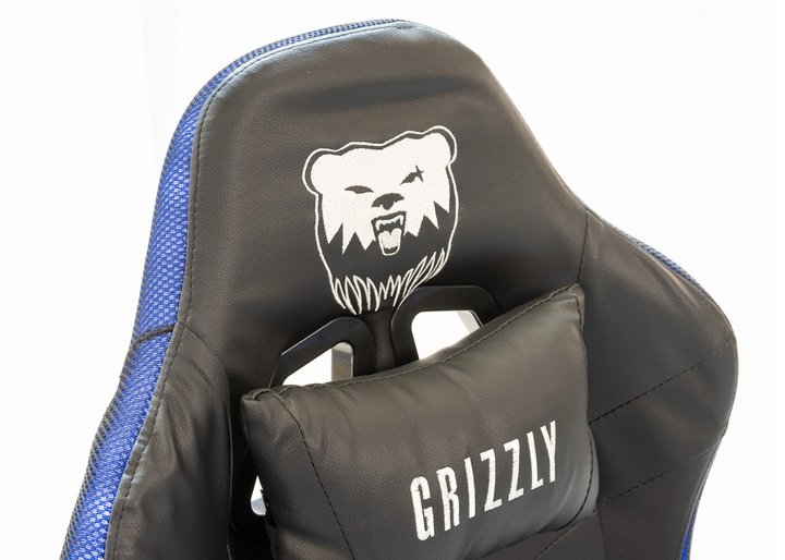 Геймерское кресло Grizzly с RGB LED подсветкой (12 режимов), Черное - изображение 7