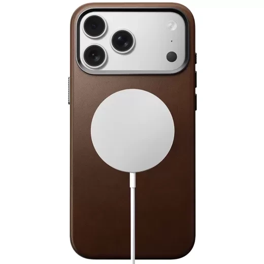 Кожаный чехол Nomad Traditional Leather Case Brown для iPhone 17 Pro (NM011949858) - изображение 3