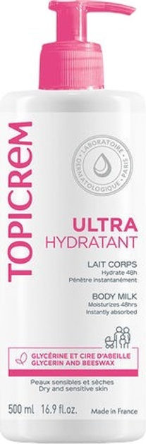 Набор косметических средств для ухода Topicrem UH Ultra Moisturizing Молочко для тела 500 мл + Масло для душа 500 мл (3700281705386) - зображення 3