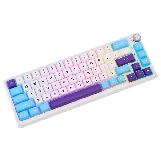 Беспроводная клавиатура KZZI K68 Pro Wireless Keyboard UA\ENG (Rainbow Switch) Blue Sea (6977534870468) - изображение 4