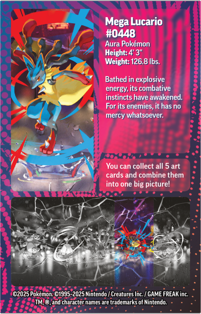 Dodatek do gry planszowej Pokemon TCG: Mega Heroes Mini Tin - Lucario (196214112964) - obraz 6