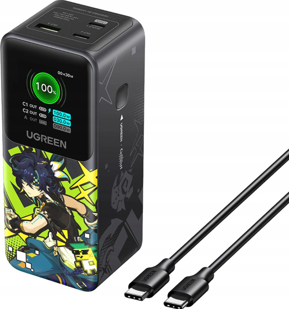 Powerbank UGREEN Nexode x GenShin Impact edition 20000 mAh 130W Grey (6941876257041) - obraz 2