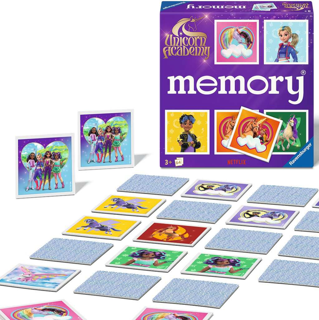 Настільна гра Ravensburger Memory Unicorn Academy (4005556247783) - зображення 3
