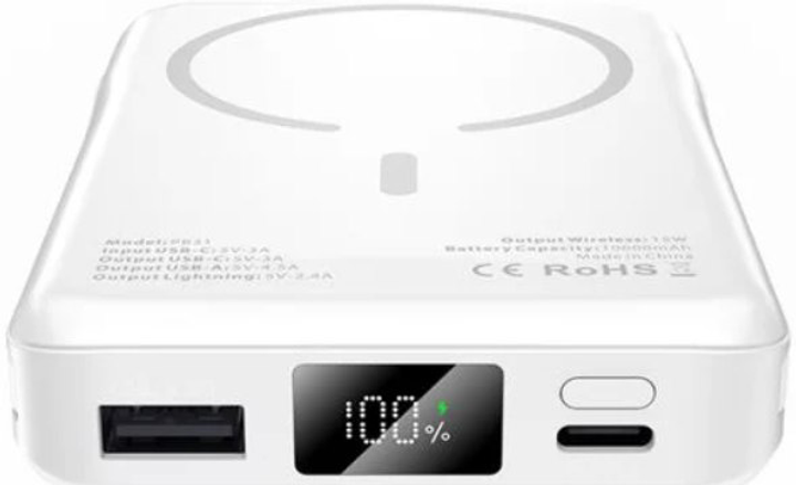 Powerbank Tech-Protect PB31 Lifemag 10000 mAh 15W White (5906302309276) - obraz 2