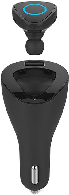 Słuchawka Bluetooth Kruger&Matz z ładowarką samochodową Traveler K1 (5901890044035) - obraz 2