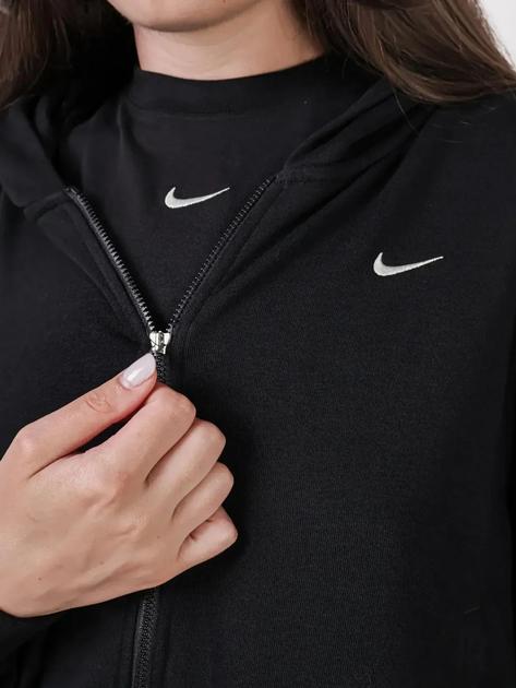 Bluza damska rozpinana streetwear z kapturem Nike W Nsw Nk Chll Ft Fz Hdy FN2415-010 L Czarna (196974849551) - obraz 5