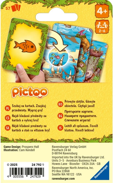 Настільна гра Ravensburger Pictoo Dino (4005556247929) - зображення 4