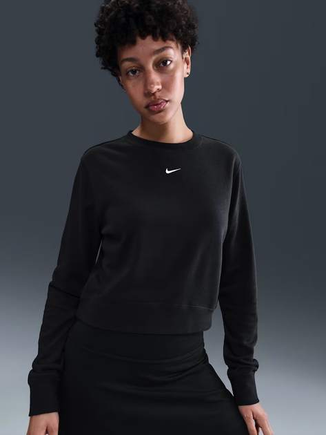 Світшот жіночий Nike W Nsw Nk Chill Ft Crew HV2393-010 L Чорний (198482112448) - зображення 1