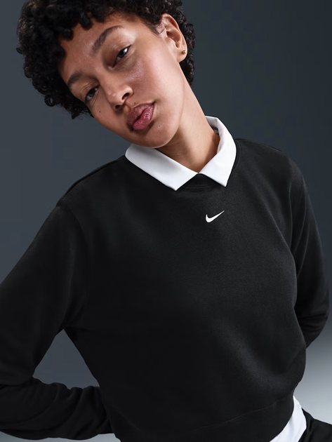 Світшот жіночий Nike W Nsw Nk Chill Ft Crew HV2393-010 L Чорний (198482112448) - зображення 5