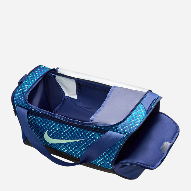Спортивна сумка тканинна Nike Nk Brsla S Duff - 9.5 Aop Fa25 HV6604-492 Синя (198480964292) - зображення 3