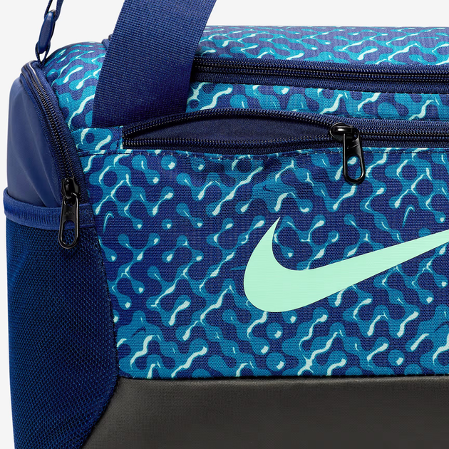 Спортивна сумка тканинна Nike Nk Brsla Xs Duff- 9.5 Aop Fa25 HV6605-492 Синя (198480966944) - зображення 6