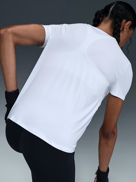 Спортивна футболка для фітнесу жіноча Nike W Nk One Classic Df Ss Top Wt IB9408-100 M Біла (197864305508) - зображення 2