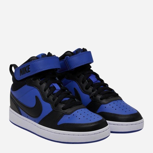 Підліткові високі кеди для хлопчика Nike Court Borough Mid 2 (GS) CD7782-404 36.5 (4.5Y US) Сині з чорним (197594222373) - зображення 2