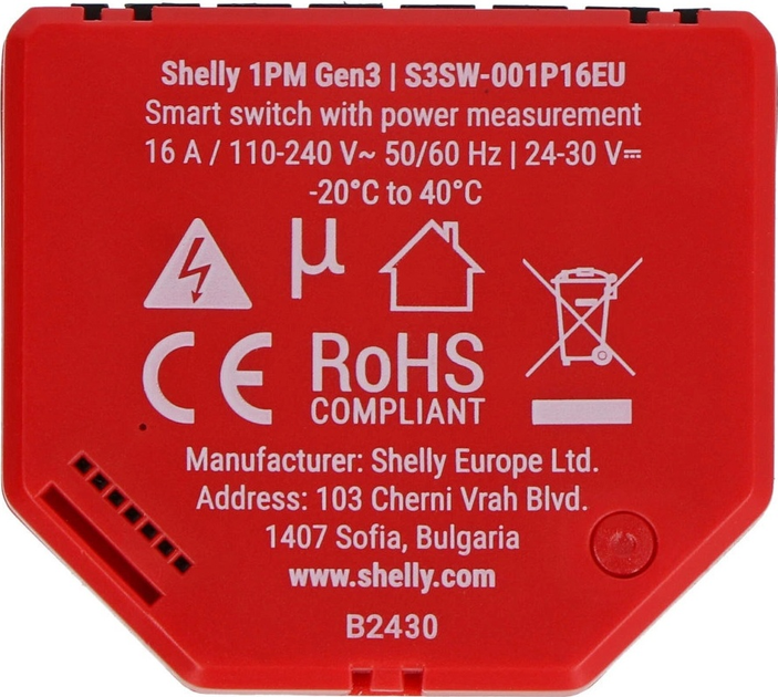 Inteligentny przekaźnik Shelly 1PM Gen3 4 szt. (3800235261811) - obraz 4